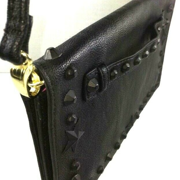 Betsey Johnson Handbags - Betsey Johnson Slim Black Faux Leather Crossbody